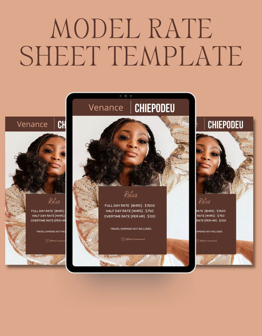 Model's Rate Sheet Template